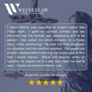 Weiner Law Client Testimonial From Alejandro Valdez