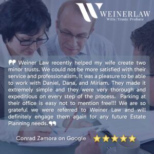 Weiner Law Client Testimonial From Conrad Zamora