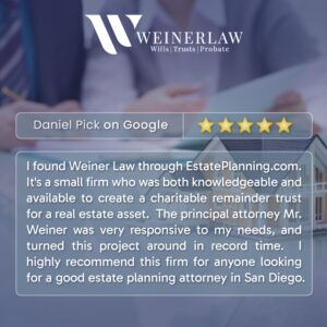 Weiner Law Client Testimonial From Daniel Pick