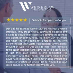 Weiner Law Client Testimonial From Gabrielle Pumpian