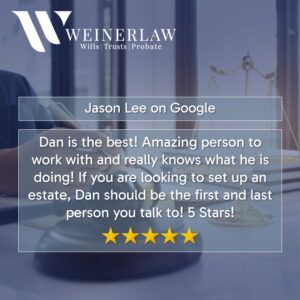 Weiner Law Client Testimonial From Jason Lee