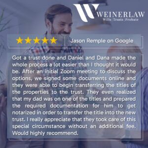 Weiner Law Client Testimonial From Jason Remple