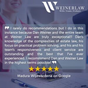 Weiner Law Client Testimonial From Madura Wijewardena