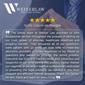 Weiner Law Client Testimonial From Scott Carpio